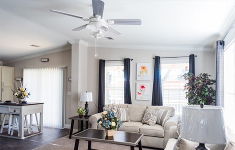 Azalea Park model home living room