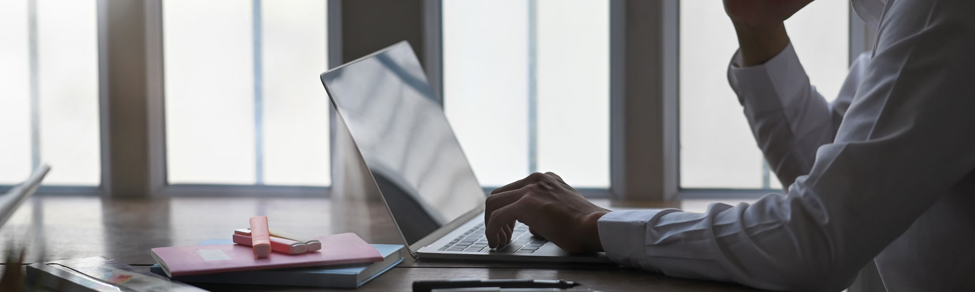 person using a laptop