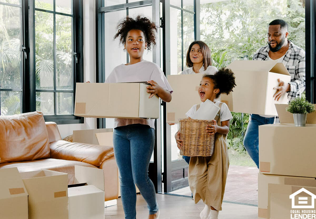 family moving into new home