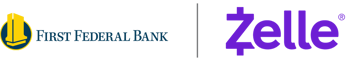 First Federal and Zelle logos