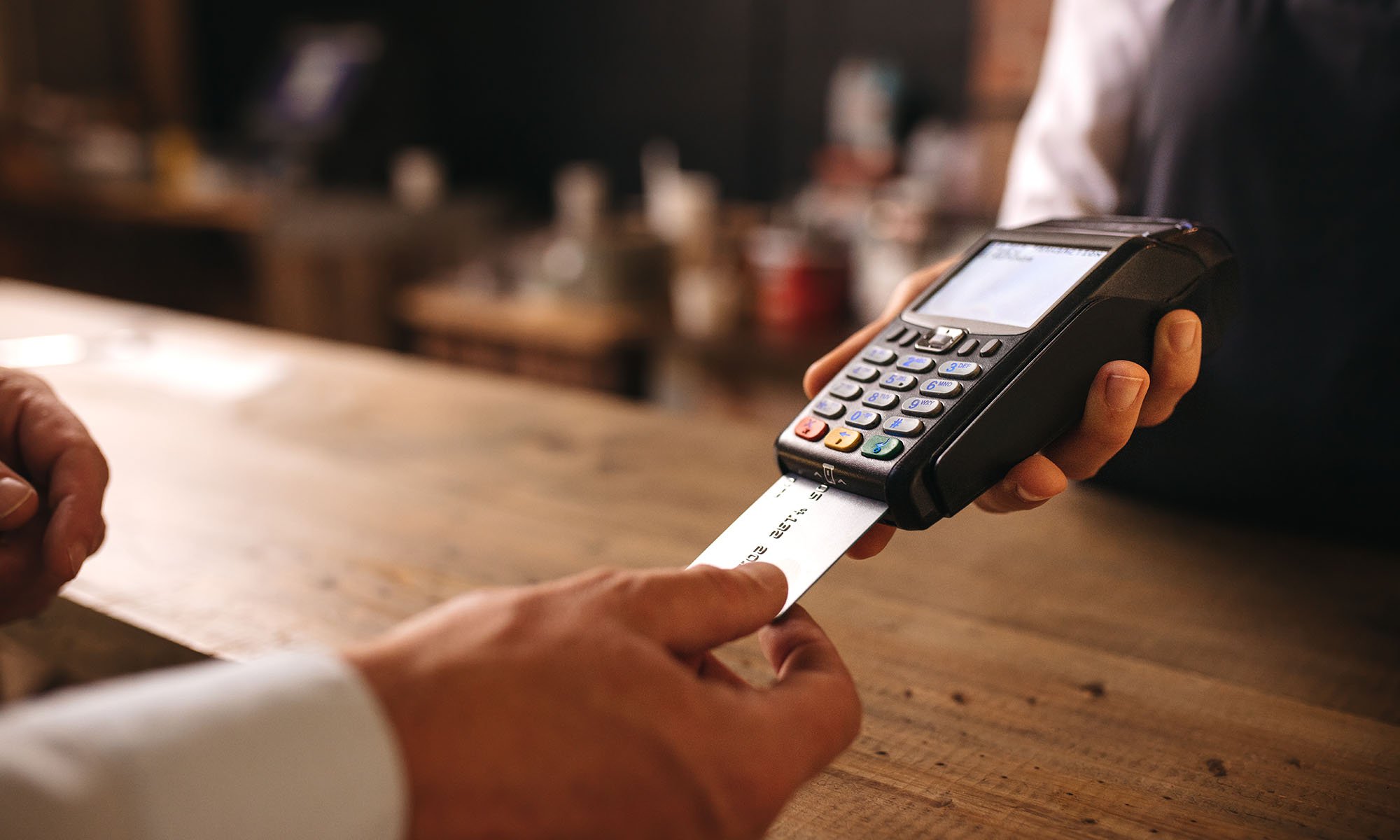 debit card in machine